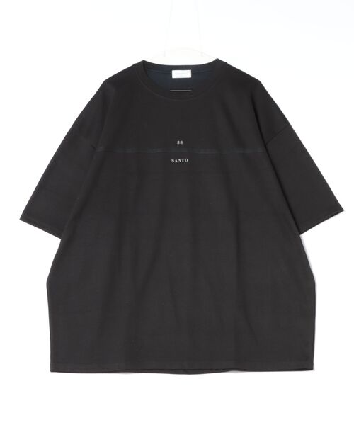 a.p.o.v.(エーピーオービー)の「a.p.o.v. グラフィックサークルバックプリントフロントパイピングラインオーバーサイズTシャツ(Tシャツ/カットソー・メンズ・ホワイト/ブラック・ONESIZE)」の7枚目の写真