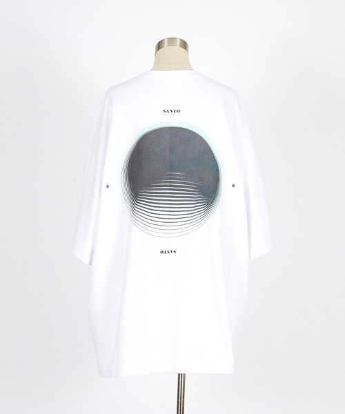 a.p.o.v.(エーピーオービー)の「a.p.o.v. グラフィックサークルバックプリントフロントパイピングラインオーバーサイズTシャツ(Tシャツ/カットソー・メンズ・ホワイト/ブラック・ONESIZE)」の16枚目の写真