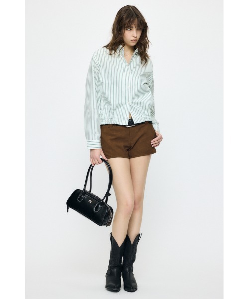 MOUSSY(マウジー)の「F/SUEDE ショートパンツ(その他パンツ・レディース・ブラウン/ライトブラック・1/2)」の4枚目の写真