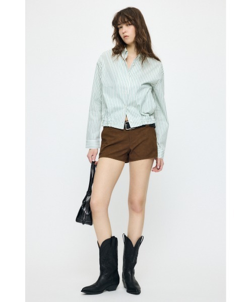 MOUSSY(マウジー)の「F/SUEDE ショートパンツ(その他パンツ・レディース・ブラウン/ライトブラック・1/2)」の5枚目の写真
