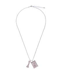 LUVISTRUE（ラヴイズトゥルー）の「EL GLITTER CROSS BONE NECKLACE(PINK)（ネックレス）」
