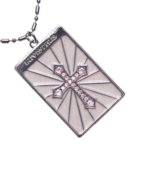 LUVISTRUE(ラヴイズトゥルー)の「EL GLITTER CROSS BONE NECKLACE(PINK)(ネックレス・レディース・その他・FREE)」の6枚目の写真