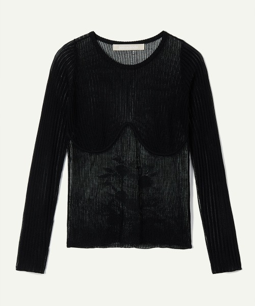 leinwande(ラインヴァンド)の「【leinwande】Blueberry Lace Top / ブルーベリーレーストップ(Tシャツ/カットソー・レディース・レッド系/White/ブルー/ブラック系・ONE SIZE)」の3枚目の写真