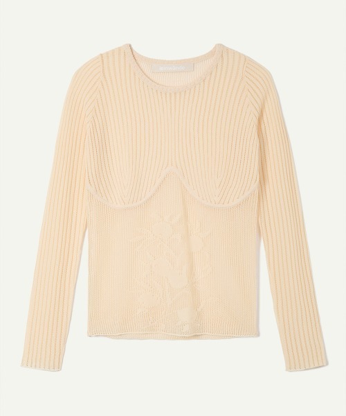 leinwande(ラインヴァンド)の「【leinwande】Blueberry Lace Top / ブルーベリーレーストップ(Tシャツ/カットソー・レディース・レッド系/White/ブルー/ブラック系・ONE SIZE)」の2枚目の写真