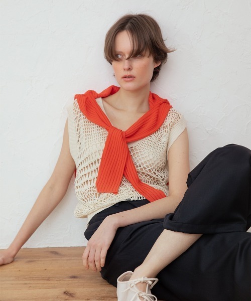 leinwande(ラインヴァンド)の「【leinwande】Blueberry Lace Top / ブルーベリーレーストップ(Tシャツ/カットソー・レディース・レッド系/White/ブルー/ブラック系・ONE SIZE)」の11枚目の写真