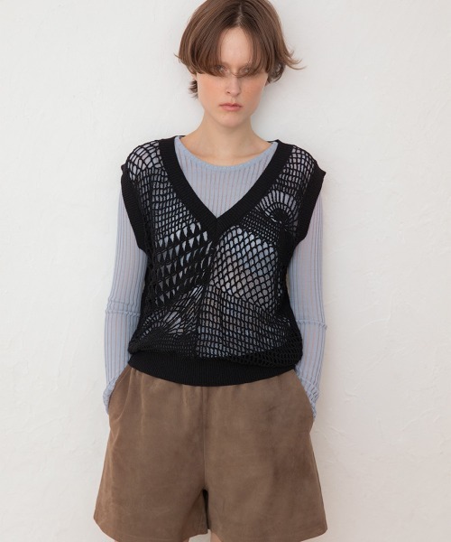 leinwande(ラインヴァンド)の「【leinwande】Blueberry Lace Top / ブルーベリーレーストップ(Tシャツ/カットソー・レディース・レッド系/White/ブルー/ブラック系・ONE SIZE)」の8枚目の写真