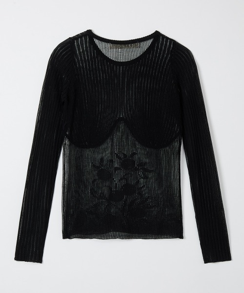 leinwande(ラインヴァンド)の「【leinwande】Blueberry Lace Top / ブルーベリーレーストップ(Tシャツ/カットソー・レディース・レッド系/White/ブルー/ブラック系・ONE SIZE)」の14枚目の写真