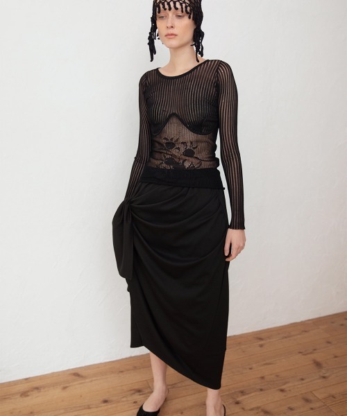 leinwande(ラインヴァンド)の「【leinwande】Blueberry Lace Top / ブルーベリーレーストップ(Tシャツ/カットソー・レディース・レッド系/White/ブルー/ブラック系・ONE SIZE)」の22枚目の写真