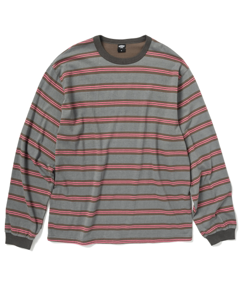 SUPERSUB(スーパーサブ)の「ピグメントストライプリンガー長袖Tシャツ - ピンク(Tシャツ/カットソー・レディース・その他・SMALL/MEDIUM/LARGE)」の6枚目の写真