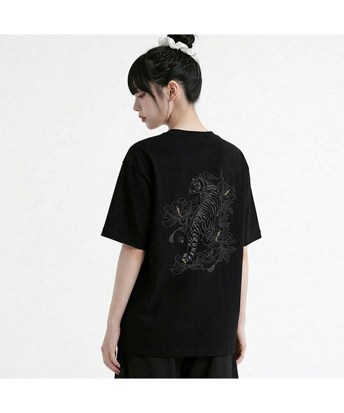 RANDOMOFF(ランダムオフ)の「NOBLE TIGER OVER FIT T-SHIRT (2color)(Tシャツ/カットソー・レディース・ブラック/ホワイト・SMALL/MEDIUM/LARGE/X-LARGE)」の1枚目の写真