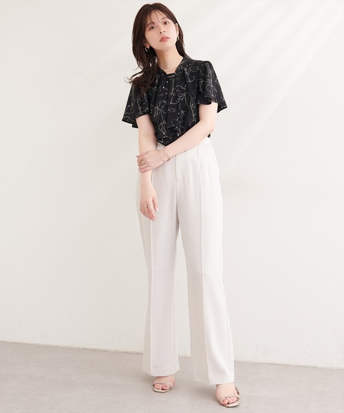natural couture(ナチュラルクチュール)の「ゴールドバー付きボウタイブラウス(シャツ/ブラウス・レディース・その他2/その他1/ネイビー/ピンクベージュ/ブルー/グレー/オフホワイト/ドット・FREE)」の16枚目の写真
