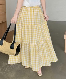 Sibra（シブラ）の「夏らしい彩りを纏う。カラーチェックティアードスカート（スカート）」