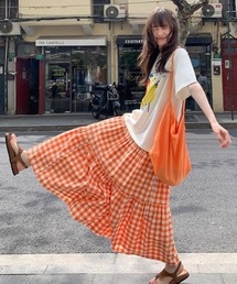 セール】【CLANE/クラネ】FRINGE LONG SKIRT/フリンジロングスカート