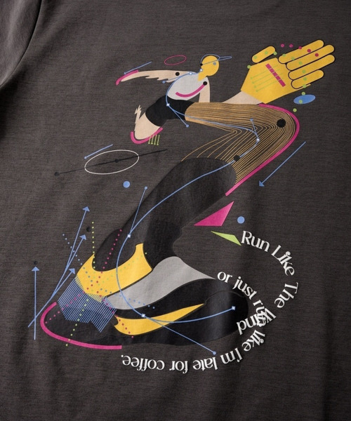BUTTON SEOUL(ボタンソウル)の「ランライクグラフィックショートスリーブ (2カラー)(Tシャツ/カットソー・メンズ・チャコール/アイボリー・MEDIUM/X-LARGE/LARGE)」の8枚目の写真