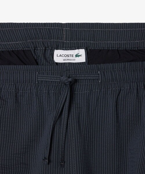 LACOSTE(ラコステ)の「シアサッカーショートパンツ(その他パンツ・メンズ・ブラック/オフホワイト・3/2/5/4)」の9枚目の写真