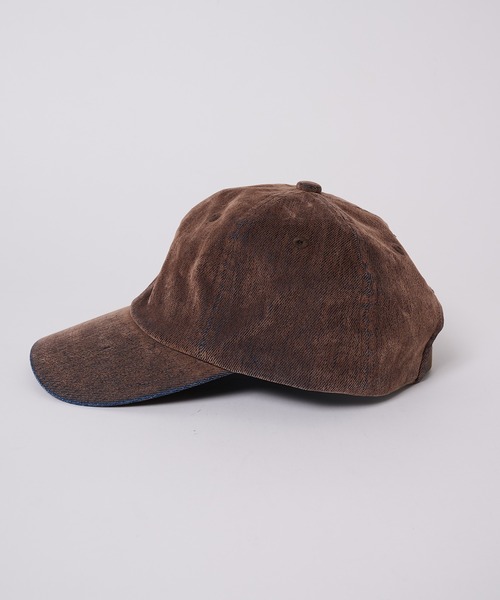 KIJIMA TAKAYUKI(キジマ タカユキ)の「【KIJIMA TAKAYUKI】別注 FLOCKY PRINTED DENIM 6PANEL CAP(キャップ・メンズ・ブラウン・FREE)」の4枚目の写真