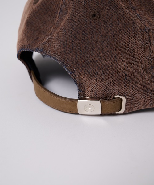KIJIMA TAKAYUKI(キジマ タカユキ)の「【KIJIMA TAKAYUKI】別注 FLOCKY PRINTED DENIM 6PANEL CAP(キャップ・メンズ・ブラウン・FREE)」の6枚目の写真