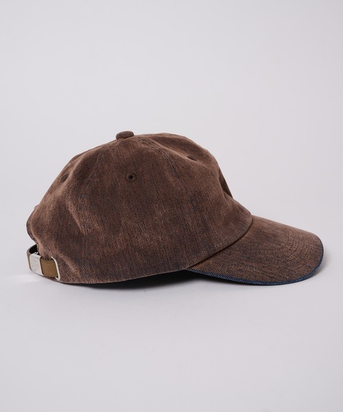 KIJIMA TAKAYUKI(キジマ タカユキ)の「【KIJIMA TAKAYUKI】別注 FLOCKY PRINTED DENIM 6PANEL CAP(キャップ・メンズ・ブラウン・FREE)」の7枚目の写真