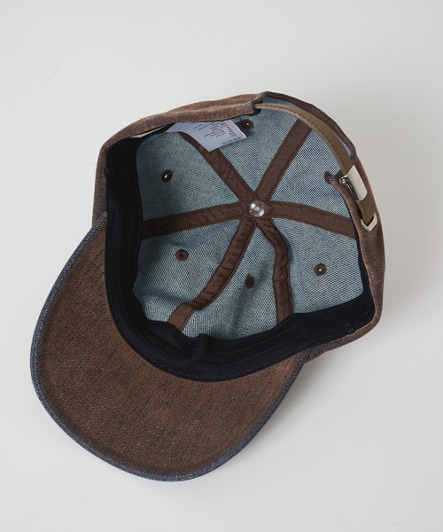 KIJIMA TAKAYUKI(キジマ タカユキ)の「【KIJIMA TAKAYUKI】別注 FLOCKY PRINTED DENIM 6PANEL CAP(キャップ・メンズ・ブラウン・FREE)」の8枚目の写真