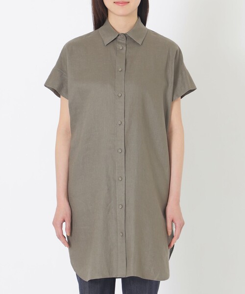 S.ESSENTIALS(エスエッセンシャルズ)の「リネンチュニック(シャツ/ブラウス・レディース・イエロー/ブラック/ブラウン系その他/ホワイト・38)」の9枚目の写真