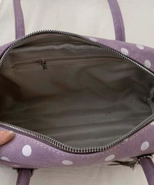 Vipoa(ヴィポア)の「ポルカドットハンドルbag(ショルダーバッグ・レディース・ホワイト/パープル/ブラック/ライトピンク・ONE SIZE)」の13枚目の写真