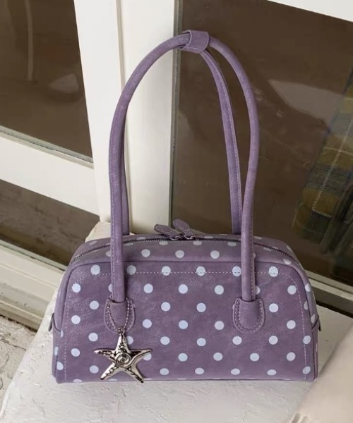 Vipoa(ヴィポア)の「ポルカドットハンドルbag(ショルダーバッグ・レディース・ホワイト/パープル/ブラック/ライトピンク・ONE SIZE)」の16枚目の写真