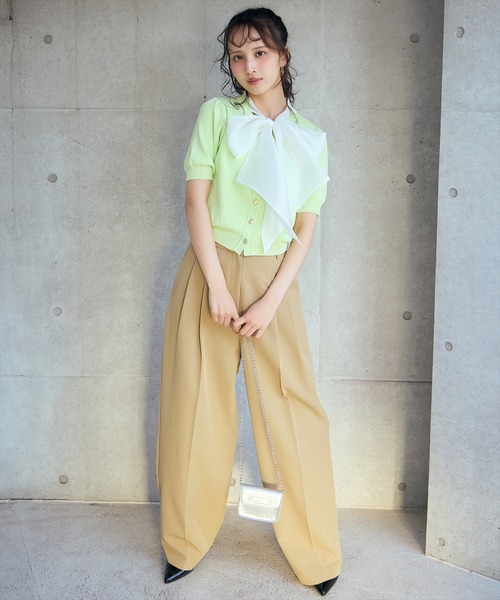 AND COUTURE（アンドクチュール）の「2タックワイドパンツ（その他パンツ・レディース・ブラック/ホワイト/キャメル・SMALL/MEDIUM）」の16枚目の写真