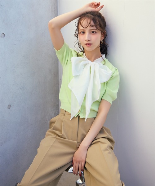AND COUTURE（アンドクチュール）の「2タックワイドパンツ（その他パンツ・レディース・ブラック/ホワイト/キャメル・SMALL/MEDIUM）」の13枚目の写真