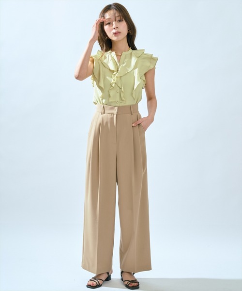 AND COUTURE（アンドクチュール）の「2タックワイドパンツ（その他パンツ・レディース・ブラック/ホワイト/キャメル・SMALL/MEDIUM）」の11枚目の写真