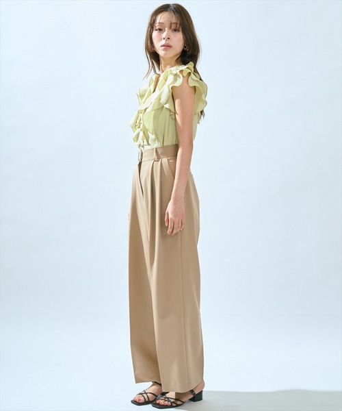 AND COUTURE（アンドクチュール）の「2タックワイドパンツ（その他パンツ・レディース・ブラック/ホワイト/キャメル・SMALL/MEDIUM）」の10枚目の写真