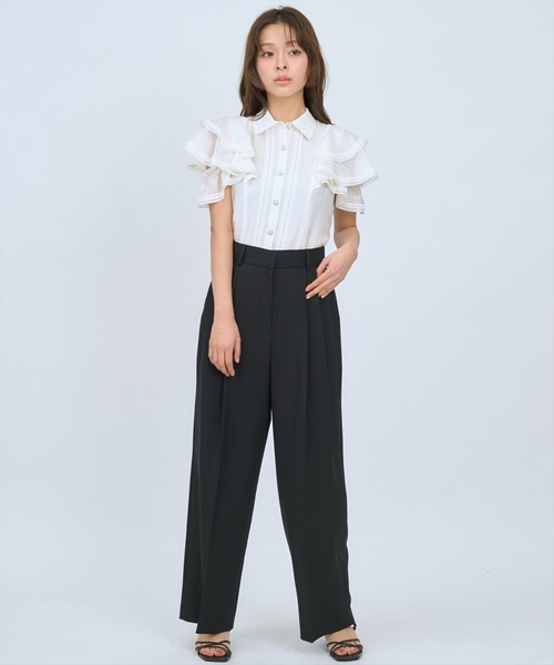 AND COUTURE（アンドクチュール）の「2タックワイドパンツ（その他パンツ・レディース・ブラック/ホワイト/キャメル・SMALL/MEDIUM）」の18枚目の写真