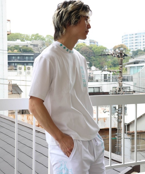 GALLIS ADDICTION（ガリスアディクション）の「GA Color 刺繍&Print Tee（Tシャツ/カットソー・メンズ・ブラック/ホワイト/ブラック系2・L/M）」の6枚目の写真