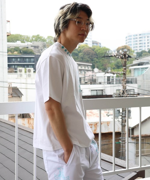 GALLIS ADDICTION（ガリスアディクション）の「GA Color 刺繍&Print Tee（Tシャツ/カットソー・メンズ・ブラック/ホワイト/ブラック系2・L/M）」の7枚目の写真