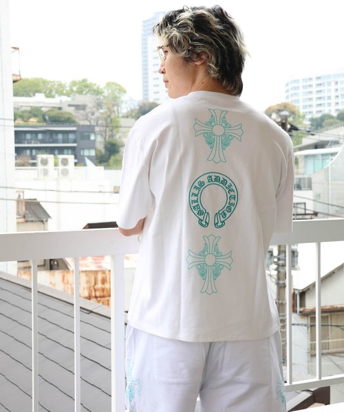 GALLIS ADDICTION（ガリスアディクション）の「GA Color 刺繍&Print Tee（Tシャツ/カットソー・メンズ・ブラック/ホワイト/ブラック系2・L/M）」の10枚目の写真