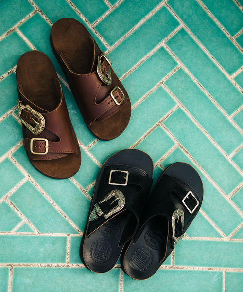 THE SANDALMAN（サンダルマン）の「THE SANDALMAN / サンダルマン 別注 ダブル ストラップ ウェスタン（サンダル・メンズ・ブラウン/ブラック・70/90/80）」の3枚目の写真