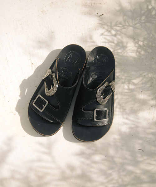 THE SANDALMAN（サンダルマン）の「THE SANDALMAN / サンダルマン 別注 ダブル ストラップ ウェスタン（サンダル・メンズ・ブラウン/ブラック・70/90/80）」の4枚目の写真