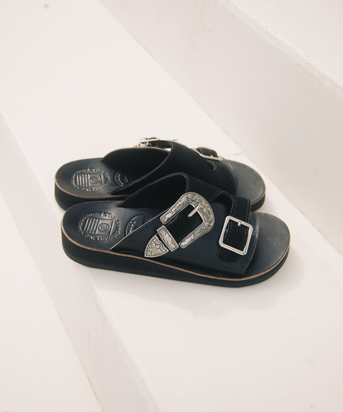 THE SANDALMAN（サンダルマン）の「THE SANDALMAN / サンダルマン 別注 ダブル ストラップ ウェスタン（サンダル・メンズ・ブラウン/ブラック・70/90/80）」の5枚目の写真