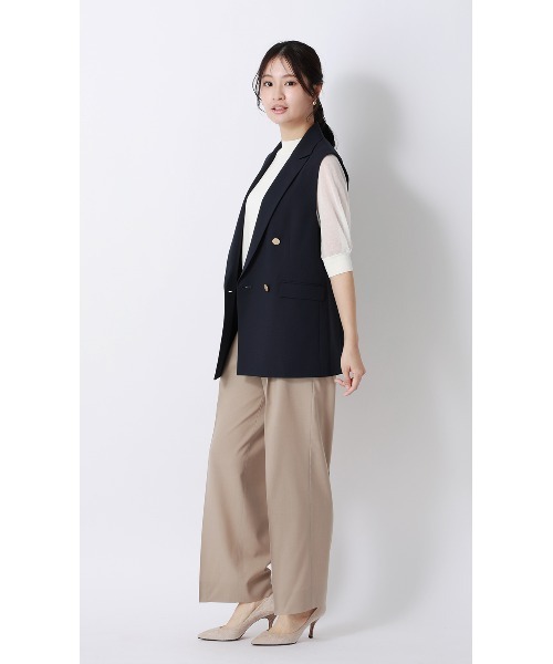AOYAMA(アオヤマ)の「ハイネックシアースリーブニット【涼】【5分袖】(ニット/セーター・レディース・グレー/ホワイト/ピンク/ネイビー・S/M/L)」の6枚目の写真