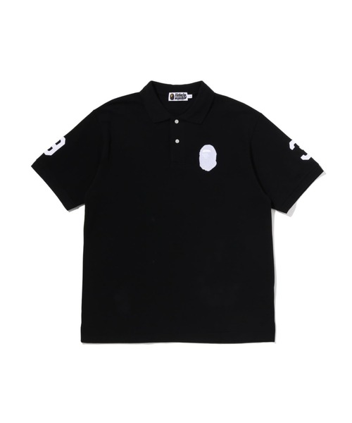 A BATHING APE(アベイシングエイプ)の「LARGE APE HEAD RELAXED FIT POLO(ポロシャツ・メンズ・ブラック/ネイビー/ホワイト・X-LARGE/XX-LARGE/LARGE/SMALL/MEDIUM)」の2枚目の写真