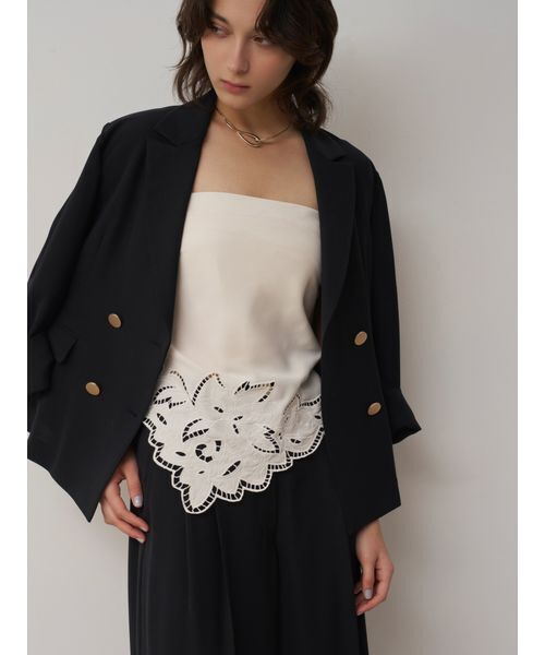 SNIDEL(スナイデル)の「【Washable】ジャケット(テーラードジャケット・レディース・ブラウン/ネイビー/アイボリー/ダークネイビー・0/1)」の6枚目の写真