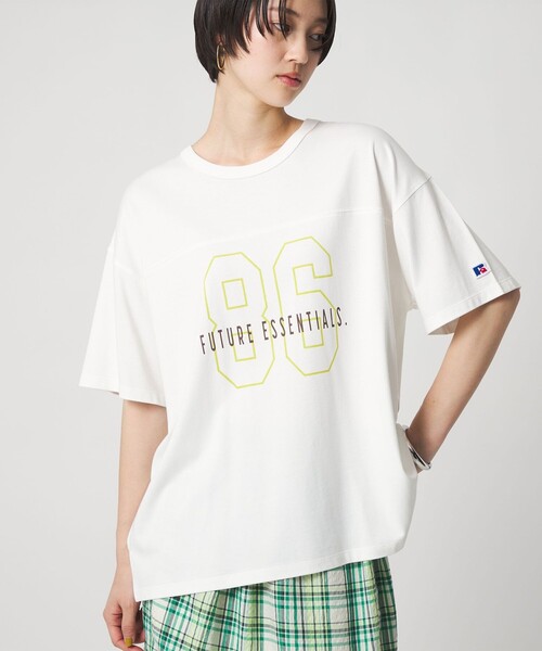 Russell Athletic（ラッセルアスレティック）の「【別注】＜RUSSELL ATHLETICxCITEN＞ナンバーT（Tシャツ/カットソー・レディース・ダークグレー/ホワイト・FREE）」の2枚目の写真