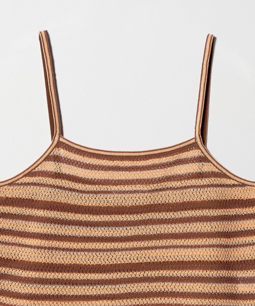 BEAUTY&YOUTH UNITED ARROWS(ビューティーアンドユースユナイテッドアローズ)の「コットン メッシュ ボーダー キャミソール(キャミソール・レディース・ダークブラウン/ブラック・FREE)」の13枚目の写真