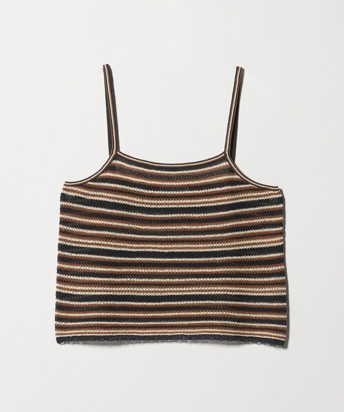 BEAUTY&YOUTH UNITED ARROWS(ビューティーアンドユースユナイテッドアローズ)の「コットン メッシュ ボーダー キャミソール(キャミソール・レディース・ダークブラウン/ブラック・FREE)」の17枚目の写真