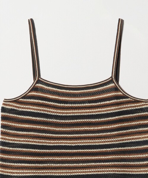 BEAUTY&YOUTH UNITED ARROWS(ビューティーアンドユースユナイテッドアローズ)の「コットン メッシュ ボーダー キャミソール(キャミソール・レディース・ダークブラウン/ブラック・FREE)」の18枚目の写真