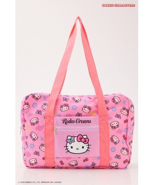RODEO CROWNS WIDE BOWL(ロデオクラウンズワイドボウル)の「(HELLO KITTY)トラベルバッグ(エコバッグ/サブバッグ・レディース・ブラウン系その他/ピンク系その他・FREE)」の1枚目の写真