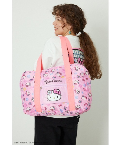 RODEO CROWNS WIDE BOWL(ロデオクラウンズワイドボウル)の「(HELLO KITTY)トラベルバッグ(エコバッグ/サブバッグ・レディース・ブラウン系その他/ピンク系その他・FREE)」の4枚目の写真