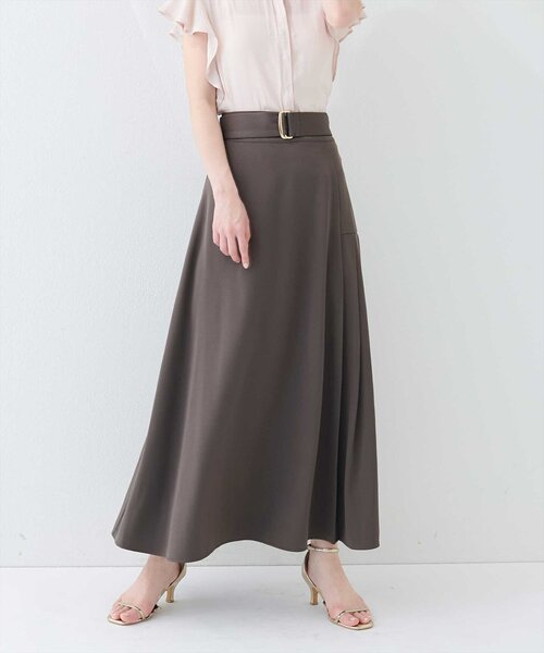 natural couture（ナチュラルクチュール）の「アシメタックデザインフレアスカート（スカート・レディース・ラベンダー/ブルー/チャコールグレー/オフホワイト・FREE）」の17枚目の写真