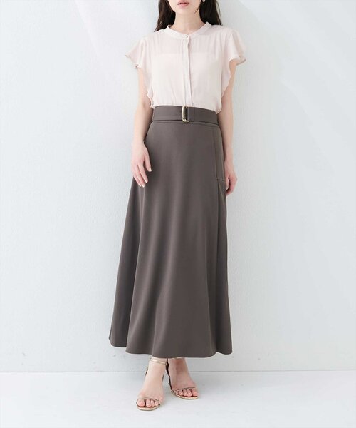 natural couture（ナチュラルクチュール）の「アシメタックデザインフレアスカート（スカート・レディース・ラベンダー/ブルー/チャコールグレー/オフホワイト・FREE）」の20枚目の写真