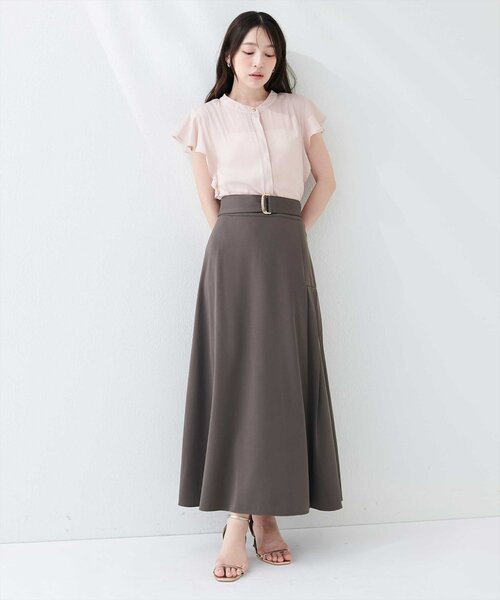natural couture（ナチュラルクチュール）の「アシメタックデザインフレアスカート（スカート・レディース・ラベンダー/ブルー/チャコールグレー/オフホワイト・FREE）」の21枚目の写真