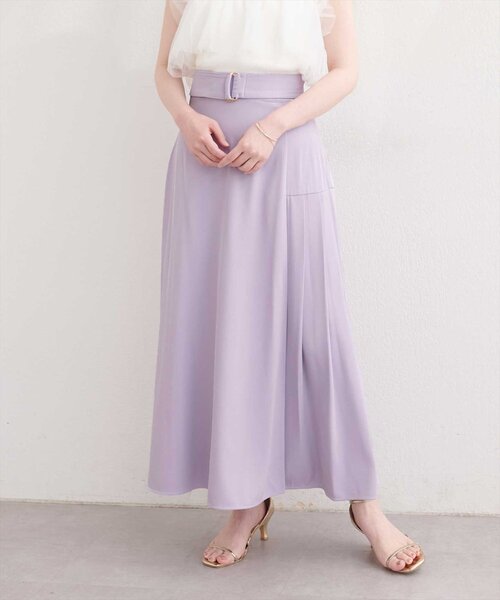 natural couture（ナチュラルクチュール）の「アシメタックデザインフレアスカート（スカート・レディース・ラベンダー/ブルー/チャコールグレー/オフホワイト・FREE）」の22枚目の写真
